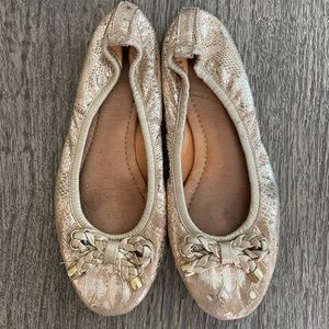Gold Ballet Flats